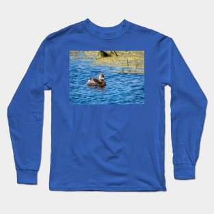 Pie-billed Grebe On A Sunny Day Long Sleeve T-Shirt